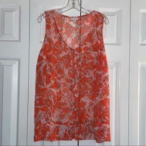NWOT J. Jill Buttoned Sleeveless Tunic Top XL